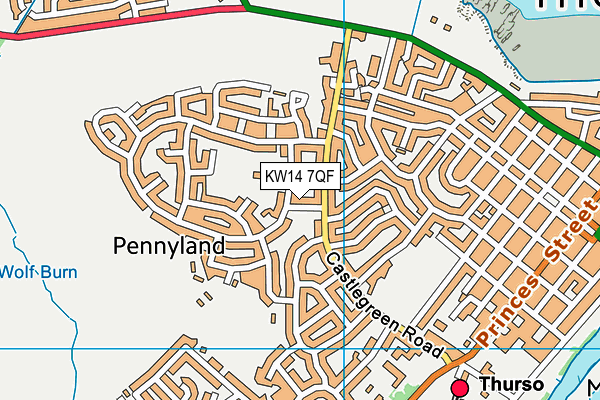 KW14 7QF map - OS VectorMap District (Ordnance Survey)