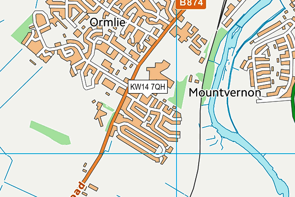 KW14 7QH map - OS VectorMap District (Ordnance Survey)