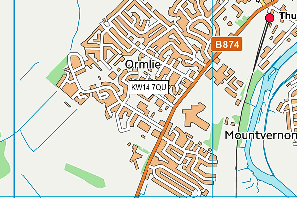 KW14 7QU map - OS VectorMap District (Ordnance Survey)