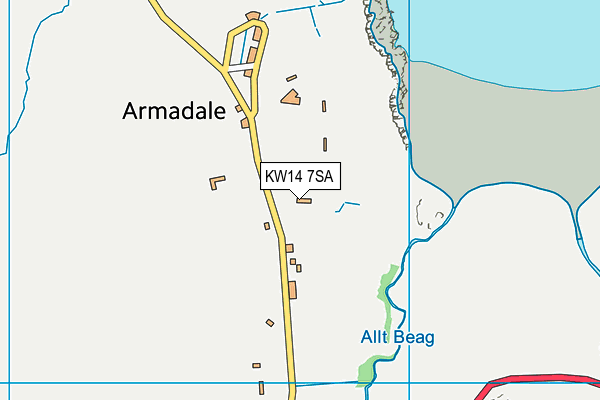 KW14 7SA map - OS VectorMap District (Ordnance Survey)