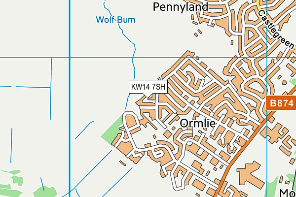 KW14 7SH map - OS VectorMap District (Ordnance Survey)