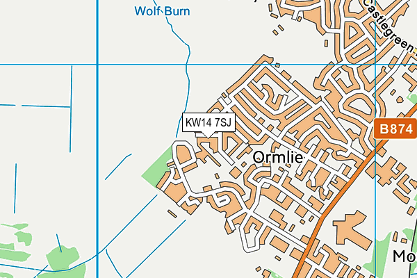 KW14 7SJ map - OS VectorMap District (Ordnance Survey)