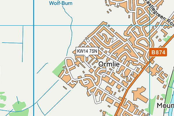 KW14 7SN map - OS VectorMap District (Ordnance Survey)