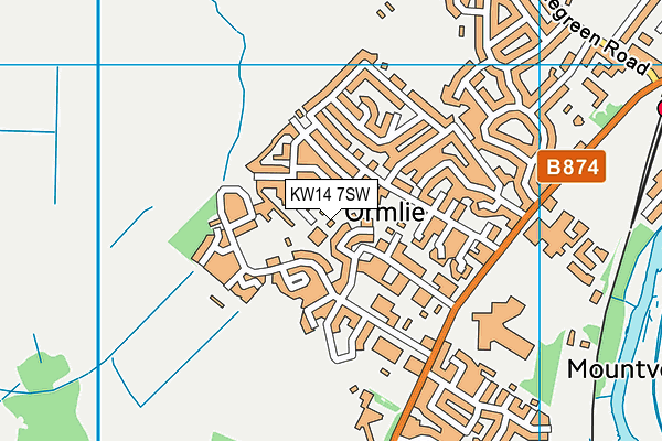 KW14 7SW map - OS VectorMap District (Ordnance Survey)
