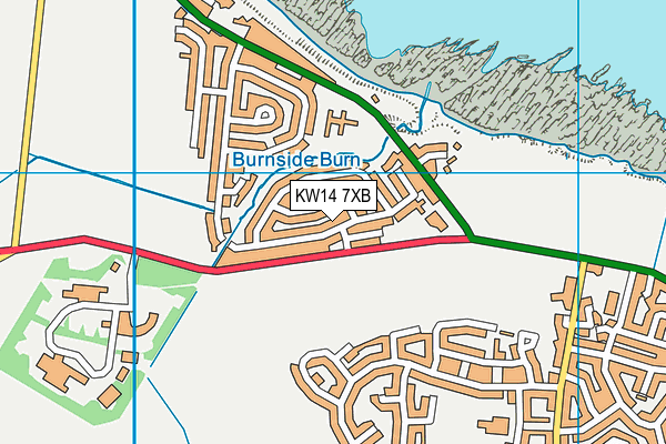 KW14 7XB map - OS VectorMap District (Ordnance Survey)