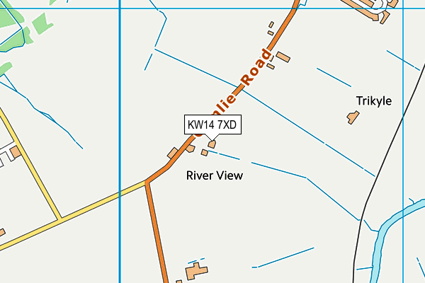 KW14 7XD map - OS VectorMap District (Ordnance Survey)
