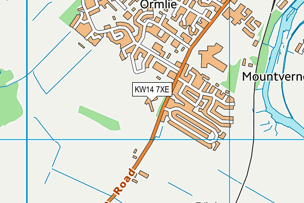 KW14 7XE map - OS VectorMap District (Ordnance Survey)