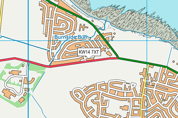 KW14 7XT map - OS VectorMap District (Ordnance Survey)