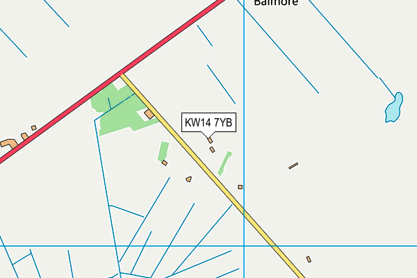 KW14 7YB map - OS VectorMap District (Ordnance Survey)