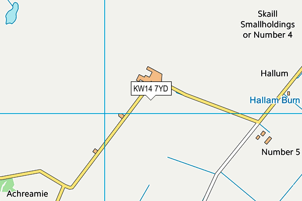 KW14 7YD map - OS VectorMap District (Ordnance Survey)