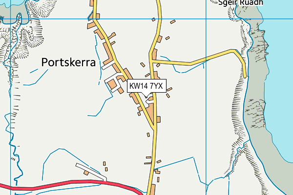 KW14 7YX map - OS VectorMap District (Ordnance Survey)