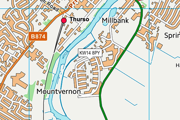 KW14 8PY map - OS VectorMap District (Ordnance Survey)