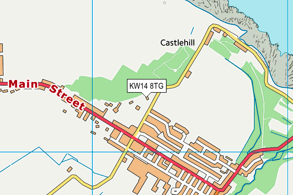 KW14 8TG map - OS VectorMap District (Ordnance Survey)