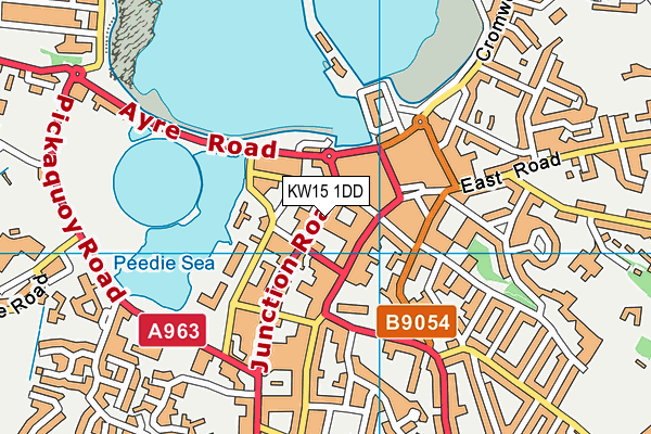 KW15 1DD map - OS VectorMap District (Ordnance Survey)