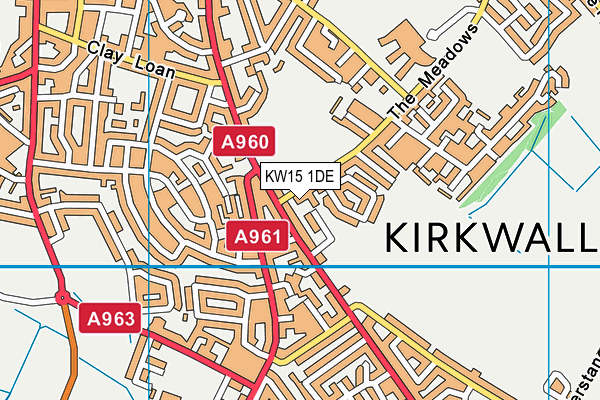 KW15 1DE map - OS VectorMap District (Ordnance Survey)