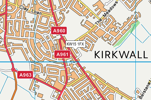 KW15 1FX map - OS VectorMap District (Ordnance Survey)