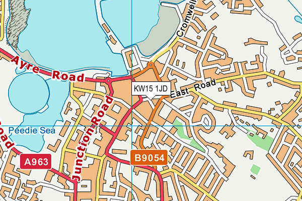 KW15 1JD map - OS VectorMap District (Ordnance Survey)