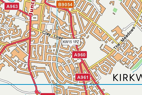 KW15 1PZ map - OS VectorMap District (Ordnance Survey)