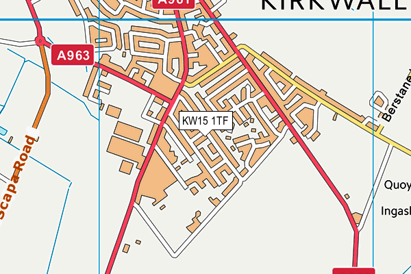 KW15 1TF map - OS VectorMap District (Ordnance Survey)