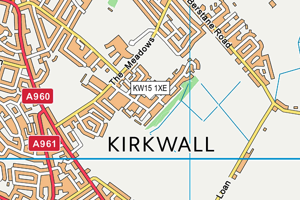 KW15 1XE map - OS VectorMap District (Ordnance Survey)