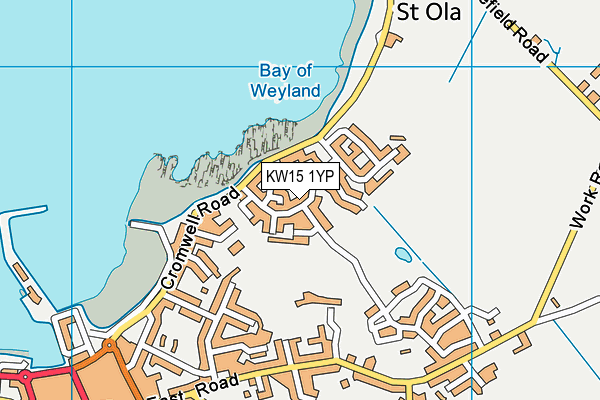 KW15 1YP map - OS VectorMap District (Ordnance Survey)