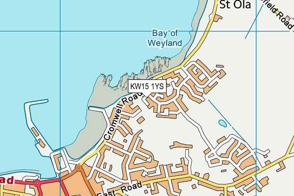 KW15 1YS map - OS VectorMap District (Ordnance Survey)