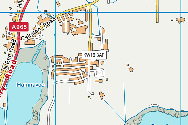 KW16 3AF map - OS VectorMap District (Ordnance Survey)