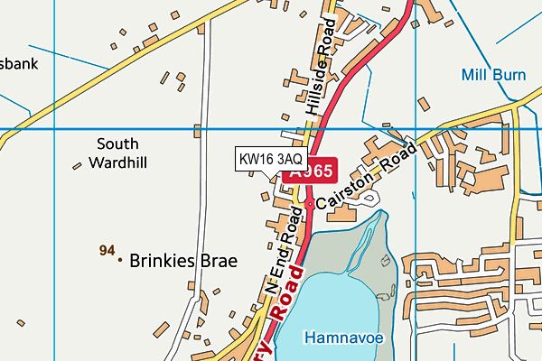 KW16 3AQ map - OS VectorMap District (Ordnance Survey)