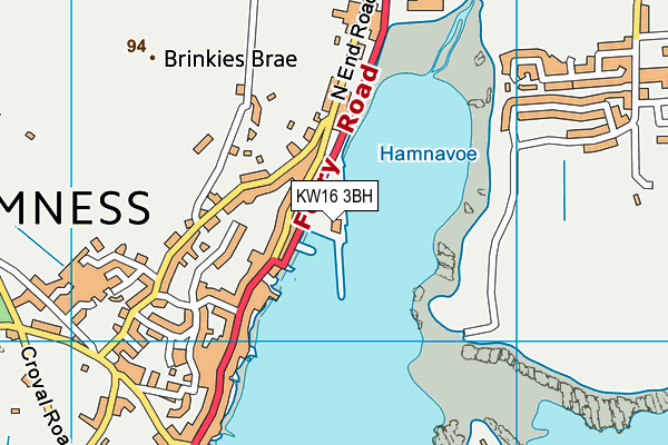 KW16 3BH map - OS VectorMap District (Ordnance Survey)
