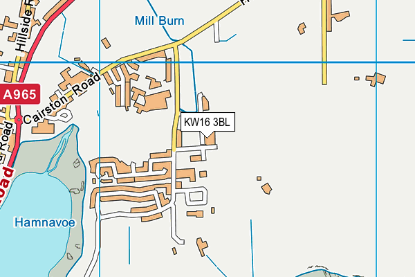 KW16 3BL map - OS VectorMap District (Ordnance Survey)