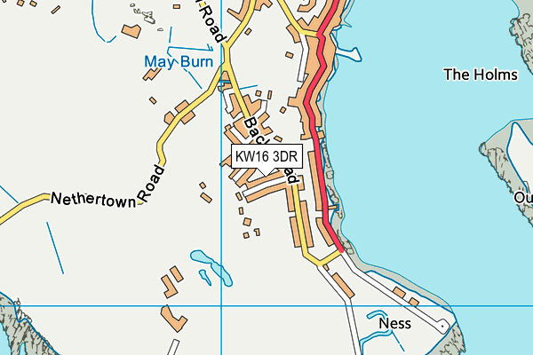 KW16 3DR map - OS VectorMap District (Ordnance Survey)