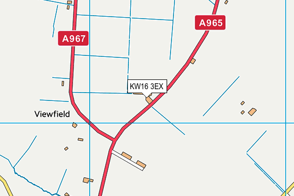 KW16 3EX map - OS VectorMap District (Ordnance Survey)