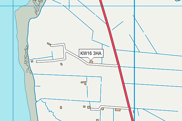 KW16 3HA map - OS VectorMap District (Ordnance Survey)