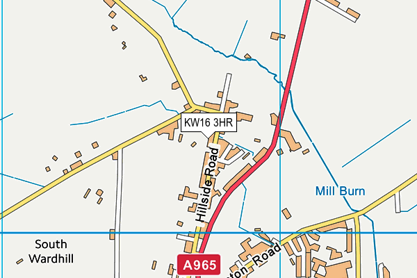 KW16 3HR map - OS VectorMap District (Ordnance Survey)