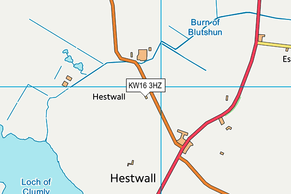 KW16 3HZ map - OS VectorMap District (Ordnance Survey)