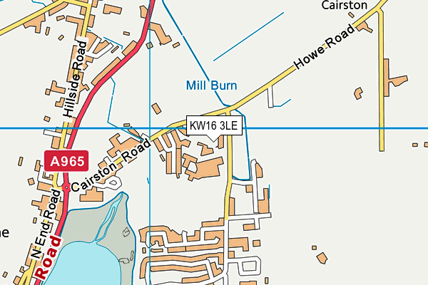 KW16 3LE map - OS VectorMap District (Ordnance Survey)