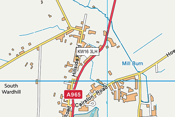 KW16 3LH map - OS VectorMap District (Ordnance Survey)