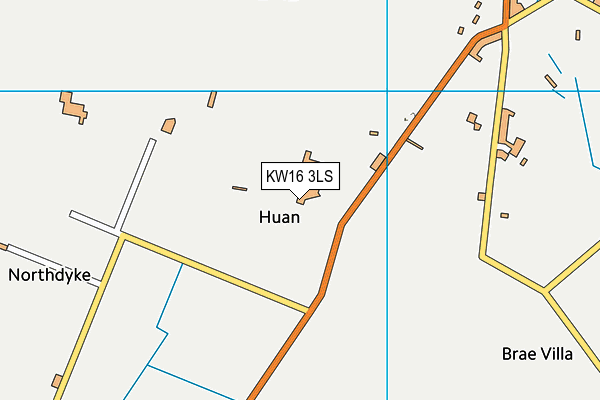 KW16 3LS map - OS VectorMap District (Ordnance Survey)