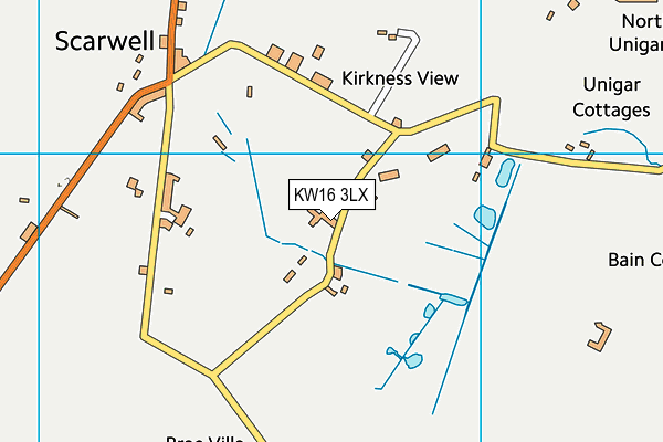 KW16 3LX map - OS VectorMap District (Ordnance Survey)