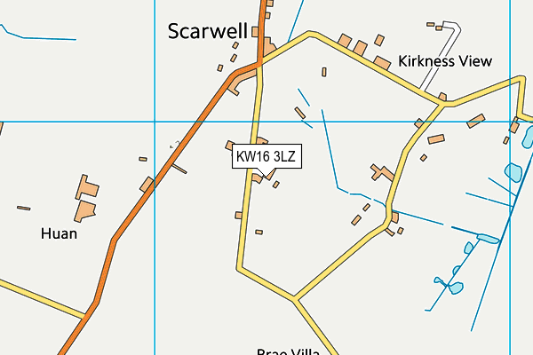 KW16 3LZ map - OS VectorMap District (Ordnance Survey)