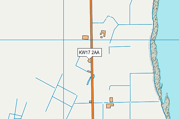 KW17 2AA map - OS VectorMap District (Ordnance Survey)