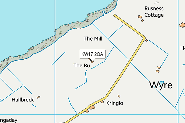 KW17 2QA map - OS VectorMap District (Ordnance Survey)
