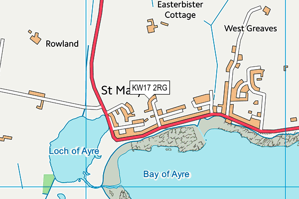 KW17 2RG map - OS VectorMap District (Ordnance Survey)