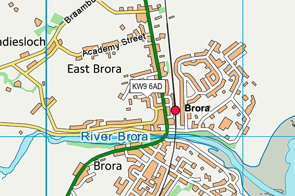 KW9 6AD map - OS VectorMap District (Ordnance Survey)