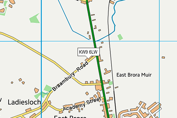 KW9 6LW map - OS VectorMap District (Ordnance Survey)