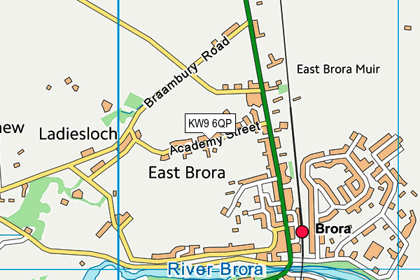 KW9 6QP map - OS VectorMap District (Ordnance Survey)