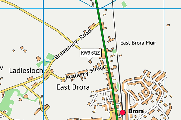 KW9 6QZ map - OS VectorMap District (Ordnance Survey)