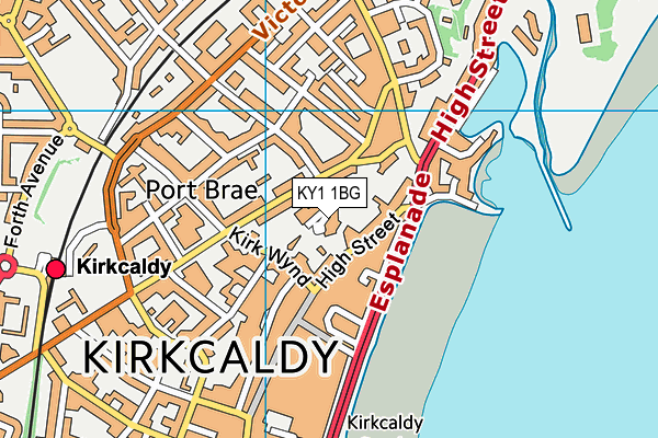 KY1 1BG map - OS VectorMap District (Ordnance Survey)