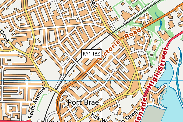 KY1 1BZ map - OS VectorMap District (Ordnance Survey)