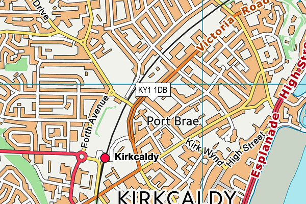 KY1 1DB map - OS VectorMap District (Ordnance Survey)